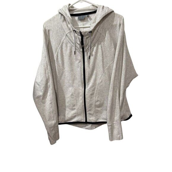 Athleta Womens Zip-Up Hoodie Jacket With Adjustable Drawstring Hood & Pockets XL - Picture 1 of 7